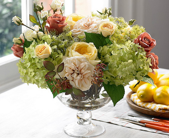 floral letters and silk flower table decorations 3